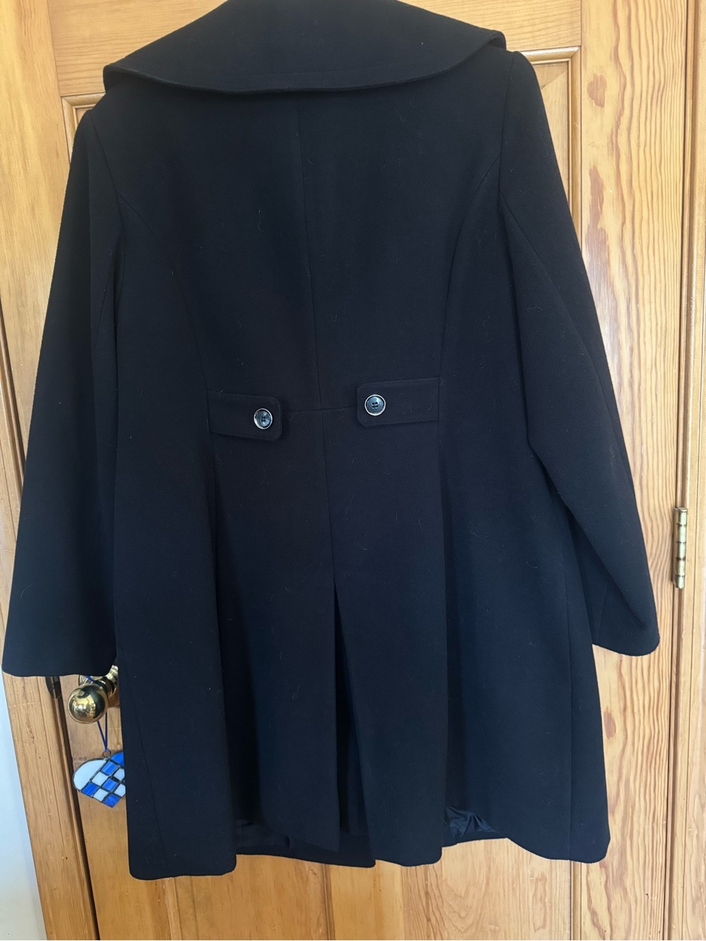 Alfani Women's Black Single-Breasted Pea Coat - Picture 2 of 3